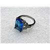 Image 2 : 9)  LAB CREATED EMERALD CUT AQUAMARINE