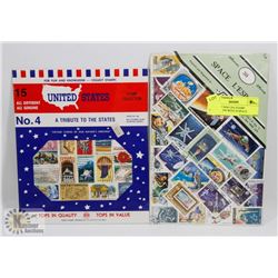 LOT OF 15 NO4 USA STAMP COLLECTION WITH 30 SPACE