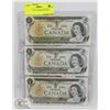 Image 1 : 1973 LOT OF 3 CANADA $1 BILLS