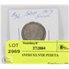 Image 1 : 1903 SPANISH SILVER PESETA
