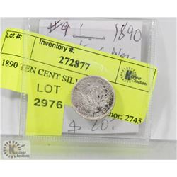 1890 TEN CENT SILVER