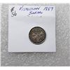 Image 1 : 4)  VICTORIAN 1887 SILVER 3 PENCE COIN