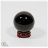 Image 1 : #137-NATURAL BLACK OBSIDIAN HEALING SPHERE BALL