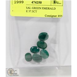 #36-GREEN EMERALD GEMSTONE 37.5CT