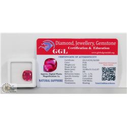 #63-NATURAL PINK SAPPHIRE GEMSTONE 8.00CT