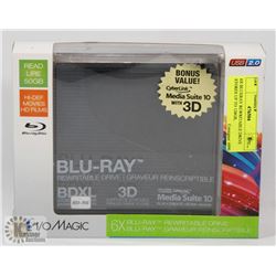 6X BLU-RAY REWRITABLE DRIVE STORES UP TO 128GB,