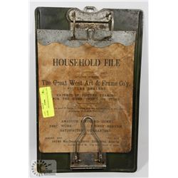 ANTIQUE HOUSEHOLD FILE SELLING