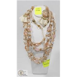 PEACH FASHION NECKLACE SET