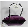 Image 1 : PURPLE SNAKESKIN PURSE
