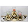 Image 1 : BRASS DECORATIVE CANDLE TRIO CENTERPIECE. 18" WIDE