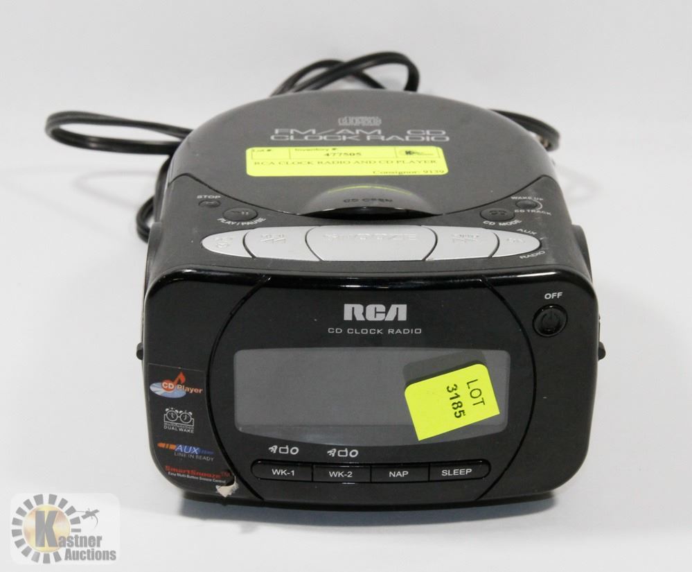 RCA CLOCK RADIO AND CD PLAYER
