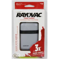 NEW RAYOVAC 6000 MAH POWER BANK