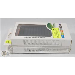 2 - NEW 20,000MAH WATERPROOF SOLAR POWER BANK - OR