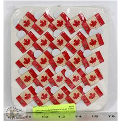 TRAY OF FLASHING CANADA FLAG PINS