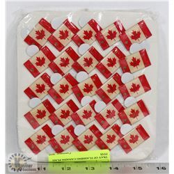 TRAY OF FLASHING CANADA FLAG PINS