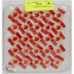 TRAY OF FLASHING CANADA FLAG PINS