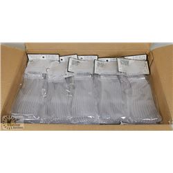 CASE OF 40 PKGS OF 12 HEAVY CLEAR PLASTIC FORKS