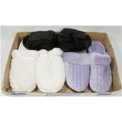 3 PAIR NEW LADIES SLIPPERS - SIZE 7-8 (MED)