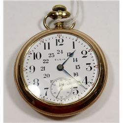 1912 VINTAGE 15 JEWEL SIZE 18 ELGIN RAILWAY POCKET
