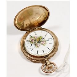 1895 ELGIN LADIES GOLD PLATED 11 RUBY JEWELS MODEL