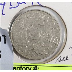 1926 CANADIAN NICKLE KEY DATE.