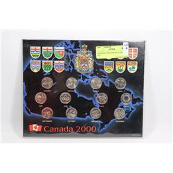 CANADIAN MILLENIUM QUARTER SET.
