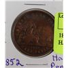 Image 1 : 1852 QUEBEC BANK NOTE TOKEN HALF PENNY