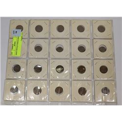 SHEET WITH 20 VARIOUS PENNIES