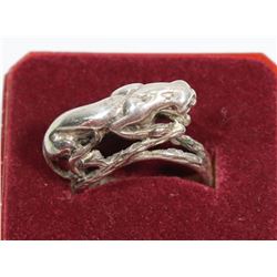 .925 SILVER PANTHER RING SIZE 5