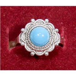 STERLING SILVER RING WITH SEMI PRECIOUS STONE