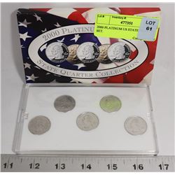 2000 PLATINUM US STATE QUARTER SET.