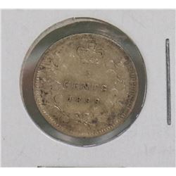 1899 QUEEN VICTORIA CANADIAN 5 CENT COIN