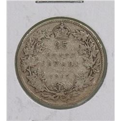 1907 EDVII CANADIAN 25 CENT COIN