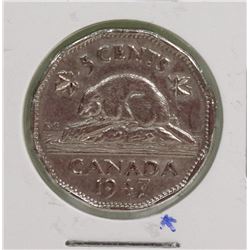 SCARCE 1947 DOT VARIETY CANADIAN 5 CENT COIN