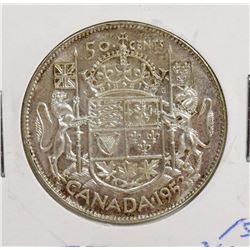 1953 QEII SILVER 50 CENT COIN 1ST YEAR ISSUED