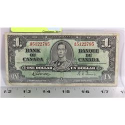 1937 CANADIAN $1 BILL