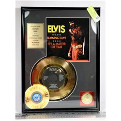 ELVIS FRAMED SPECIAL EDITION GOLD PLATED RECORD