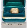 Image 1 : 18K GOLD PLATED MENS ESTATE RING - SIZE  11.5
