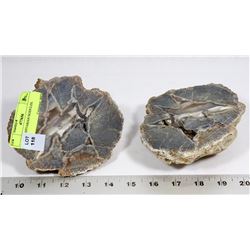 PAIR OF SEPTARIAN NODULES.