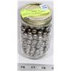 Image 1 : JAR W/VINTAGE METAL STEELY MARBLES. COLLECTIBLES
