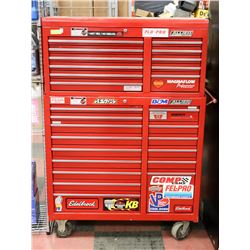 ALLIED TOOLS UPPER & LOWER TOOL CHESTS 41" WIDE.