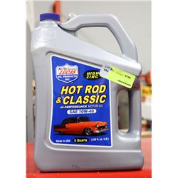 TWO 5 QUART B OTTLES OF HOT ROD 10W-40 MOTOR OIL