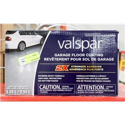TWO BOXES OF VALSPAR LIGHT GREY GARAGE FLOOR