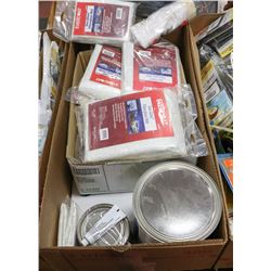 BOX OF ASSORTED INCL FIBREGLASS MAT AND MORE