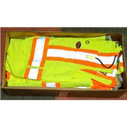 BOX OF PIONEER HI VIS COVERALLS LARGE