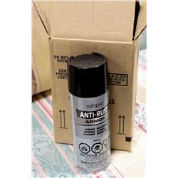 CASE OF VALSPAR ANTI RUST ARMOR GLOSS BLACK