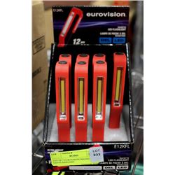 LOT OF 7 EUROVISION MAGNETIC LED FLASHLIGHTS