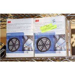 LOT OF 4 BOXES OF 3M ACIDGAS N95 FILTERS, 12 TOTAL
