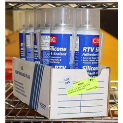 LOT OF 10 RCR RTV SILICONE ADHESIVE & SEALANT