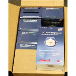 FULL CASE OF N95 RESPERATORS-200 TOTAL